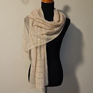 Elegant Blush and Gold Scarf